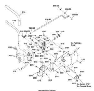 Control Group - Left Hand (7502144) Diagram and Parts List for 7800690A (107280073)(2011) Briggs and Stratton Lawn Tractor